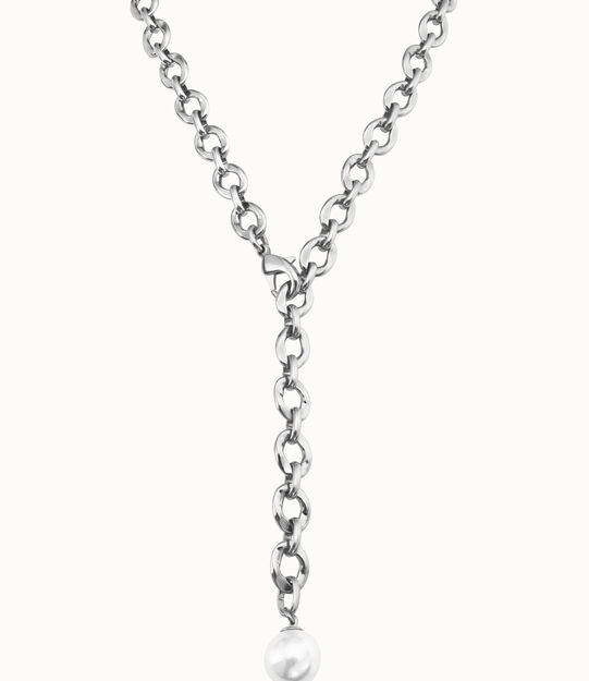 Long adjustable link chain necklace